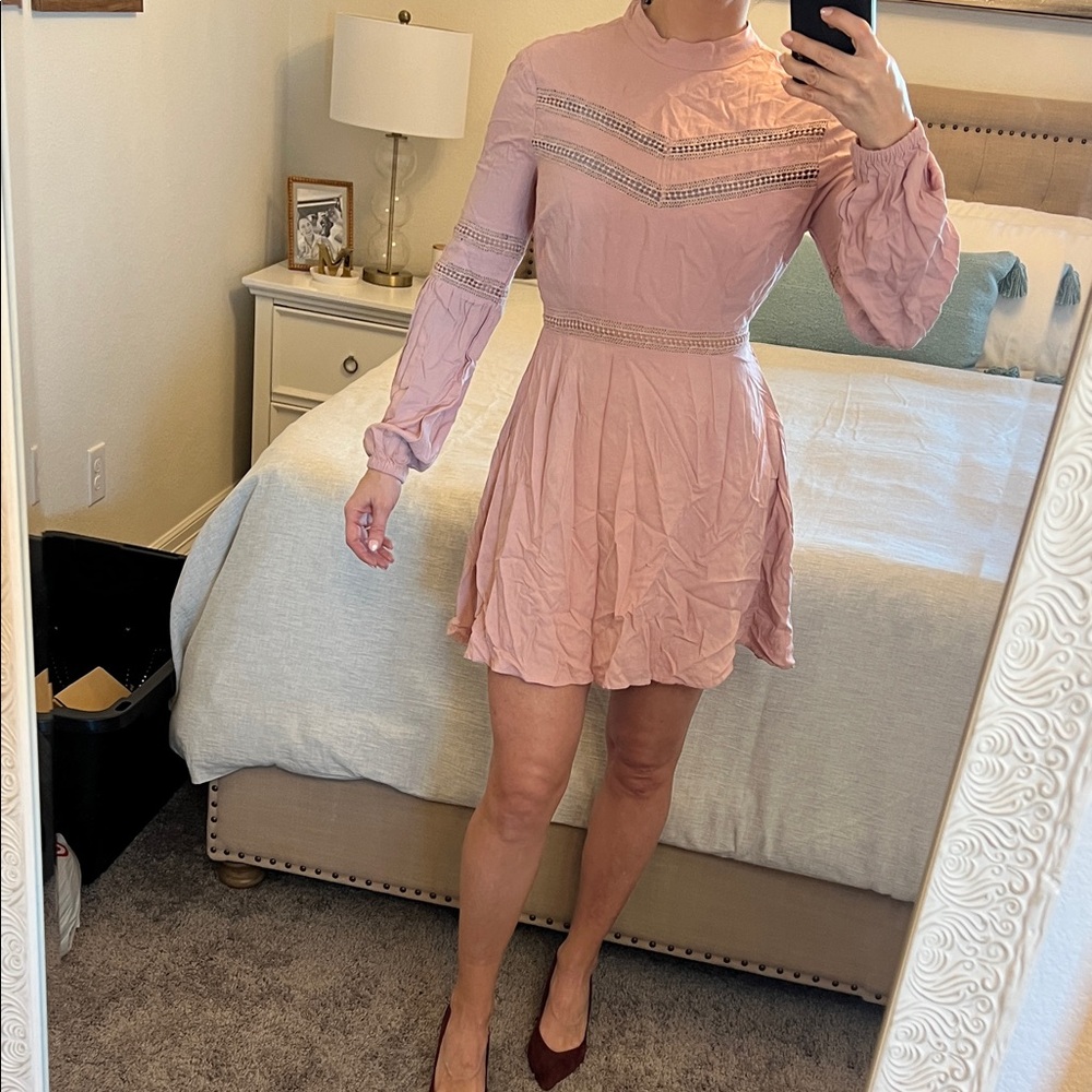 Boho style cotton dress JACK by BB Dakota light pink sz S